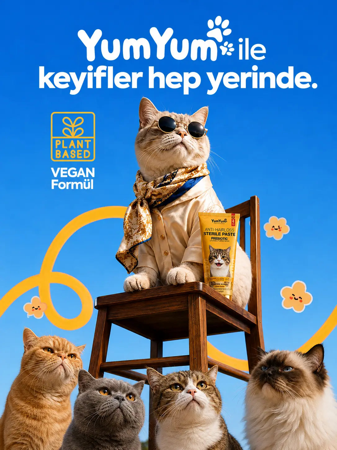 YumYum Prebiyotik Ve Kusma Önleyici Kedi Maltı