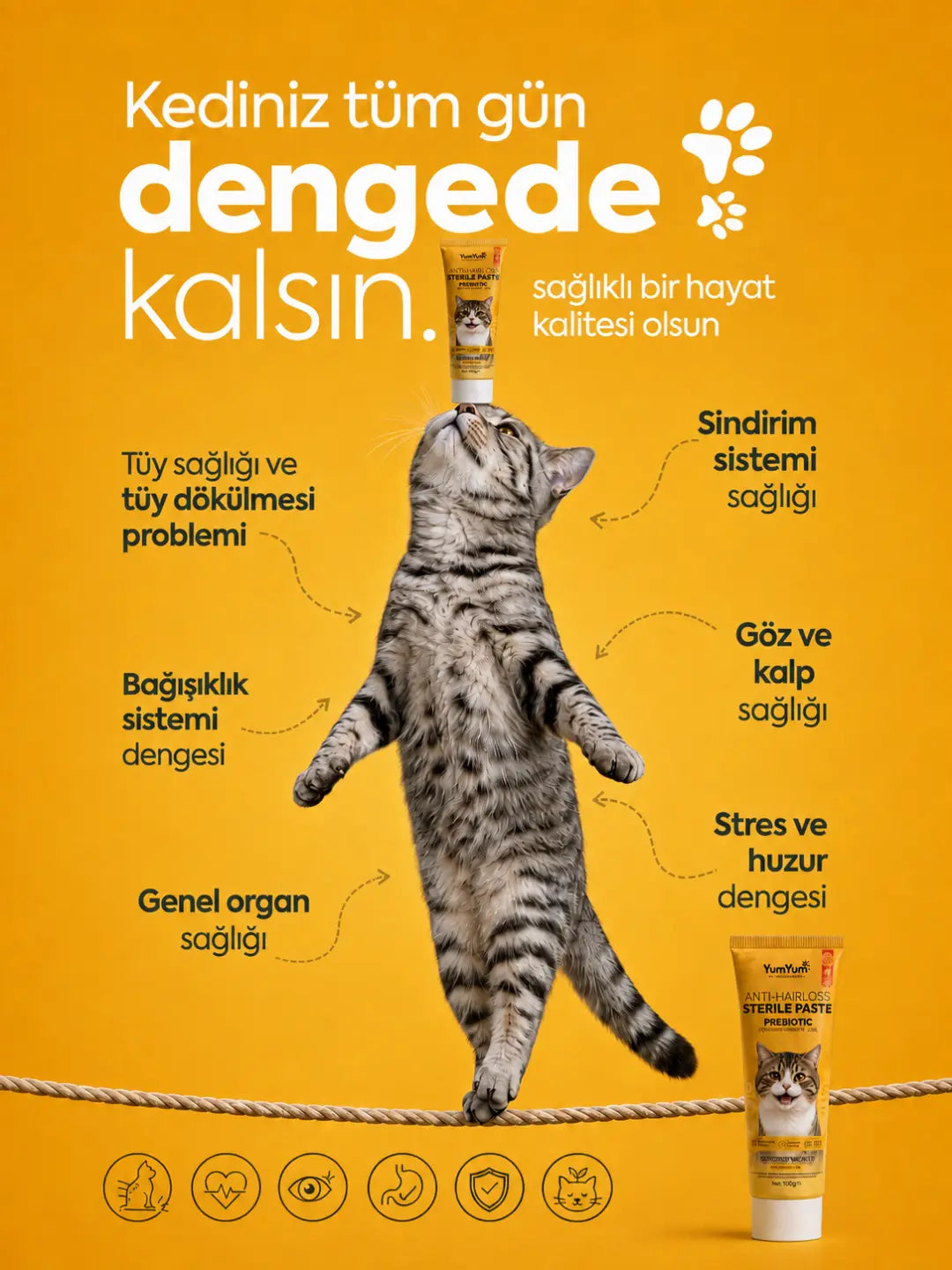 YumYum Prebiyotik Ve Kusma Önleyici Kedi Maltı